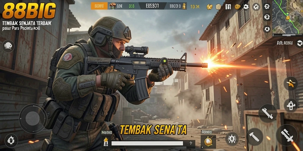 Tampilan antarmuka permainan Tembak Senjata 88BIG yang menarik dan intuitif.