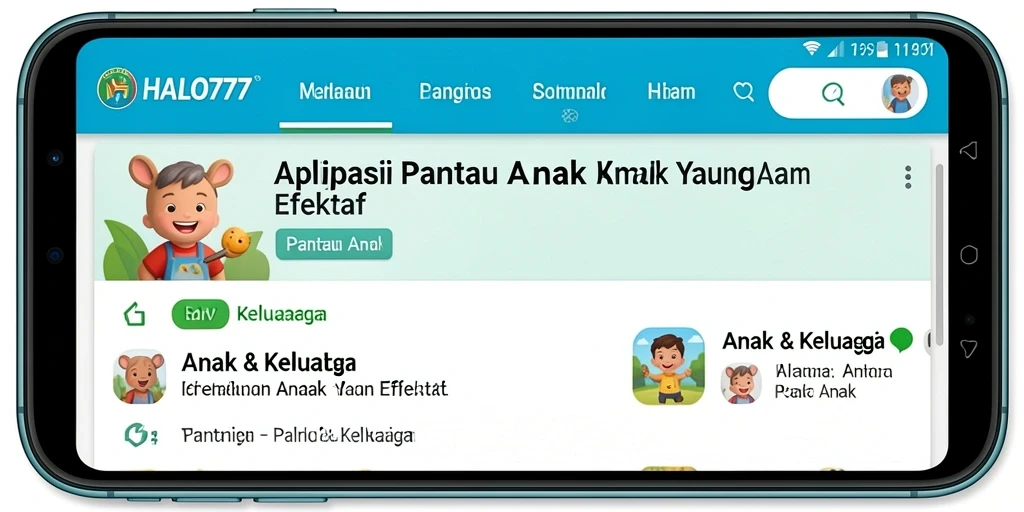 Tampilan antarmuka aplikasi HALO777 untuk memantau anak.