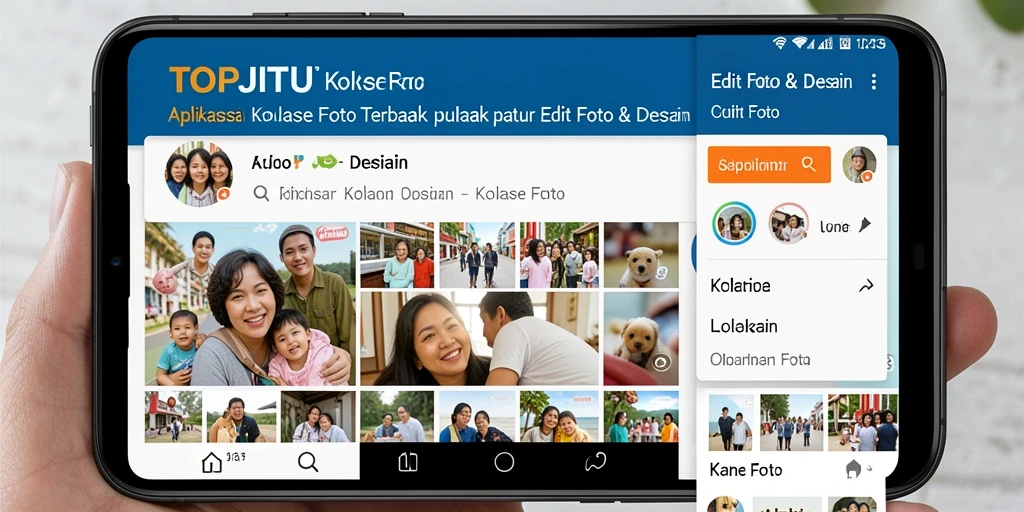 Antarmuka user-friendly TOPJITU untuk kolase foto yang menawan.