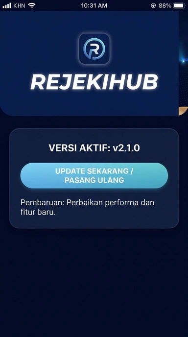 Tampilan riwayat versi rejekihub